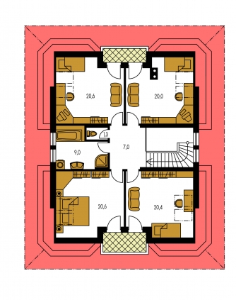 Plan de sol du premier étage - RIVIERA 200